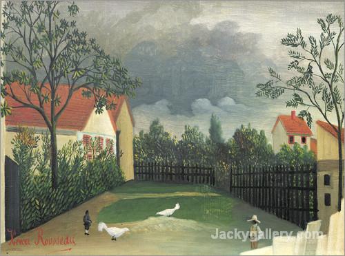 The Farm Yard by Henri Rousseau paintings reproduction
